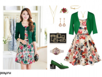 pixy.ru / Надежда Филатова: красивое зеленое платье для офиса