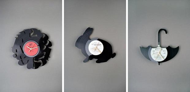 Часы из виниловой пластинки