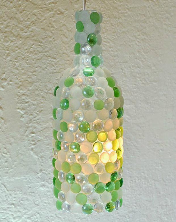Свечи из стеклянных бутылок