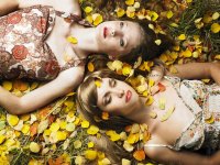 pinterest.com: Девушки в осенних листьях