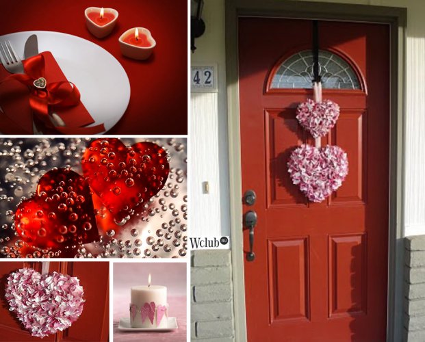 Украшаем двери в День святого Валентина